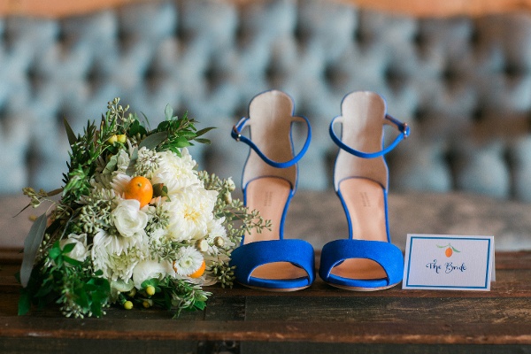 Blue Bridal shoues