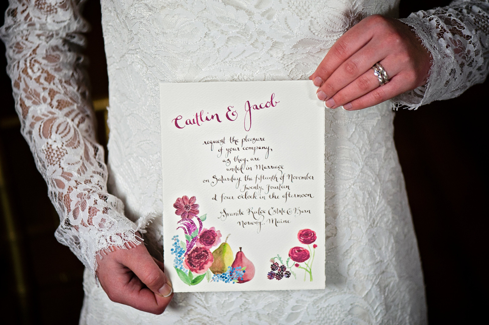 Rustic wedding invitation