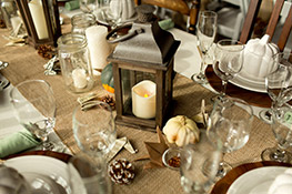 Maine Barn Wedding Table Setting