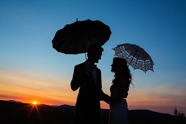 Sunset Wedding Picture